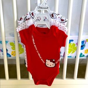 Hello Kitty Red and White Bodysuit Set